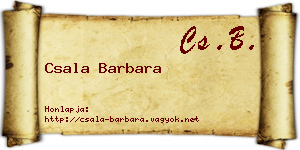 Csala Barbara névjegykártya