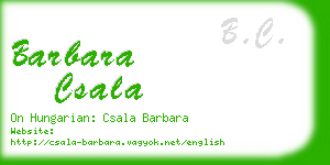 barbara csala business card